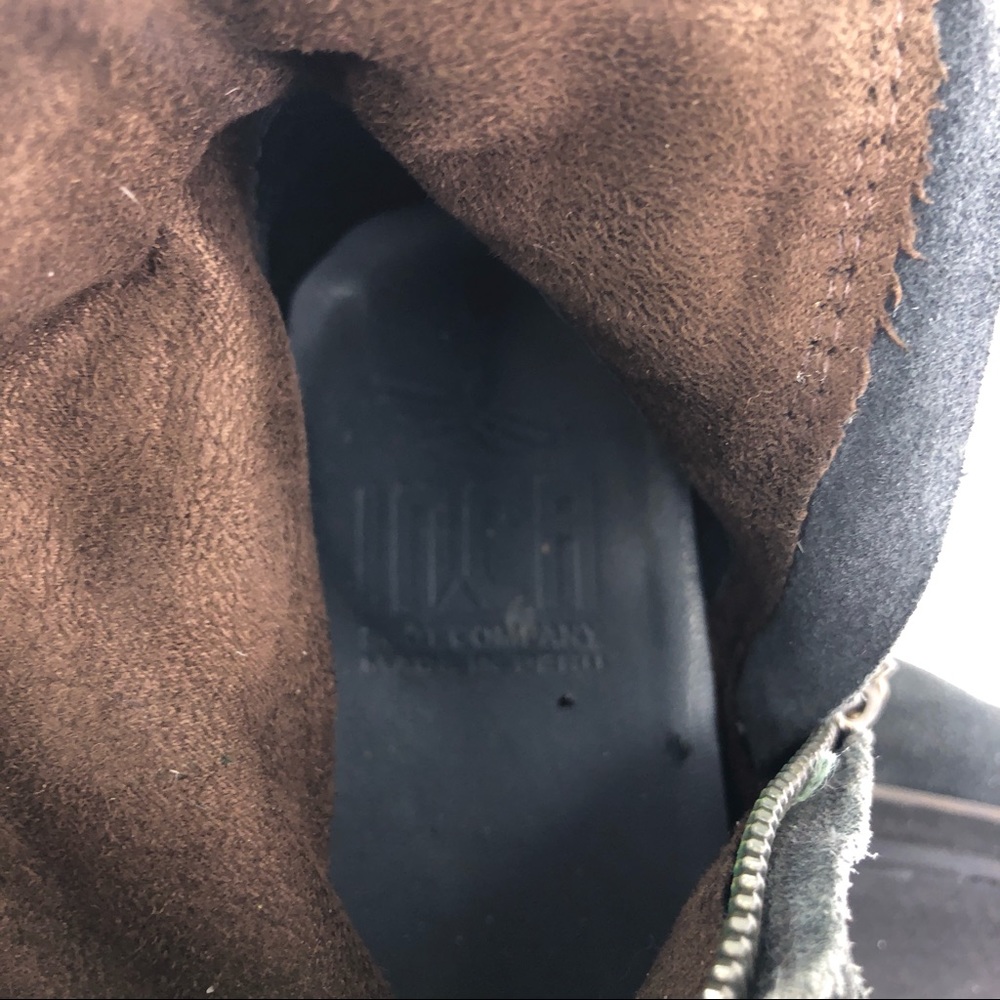 Inca Gray Leather Zip Tall Boots 8 - Picture 9 of 13